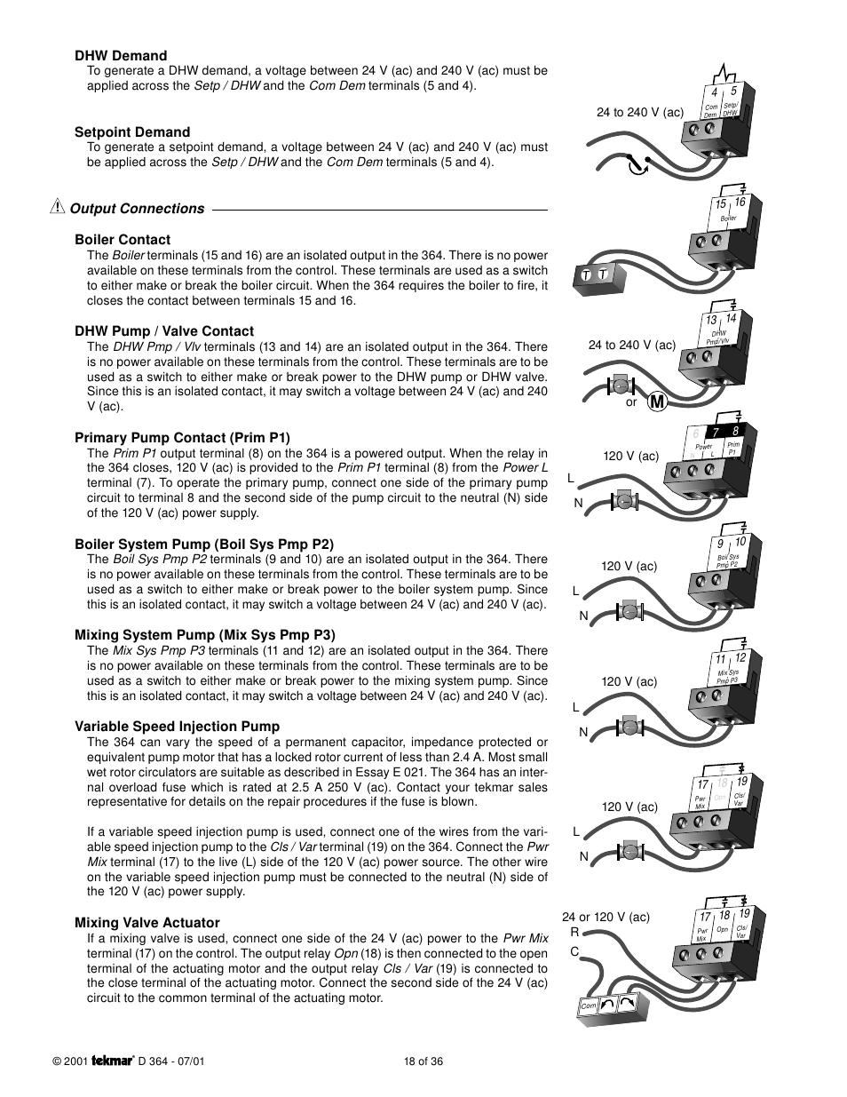 tekmar 364 Universal Reset Control Installation User Manual | Page 18 / 36