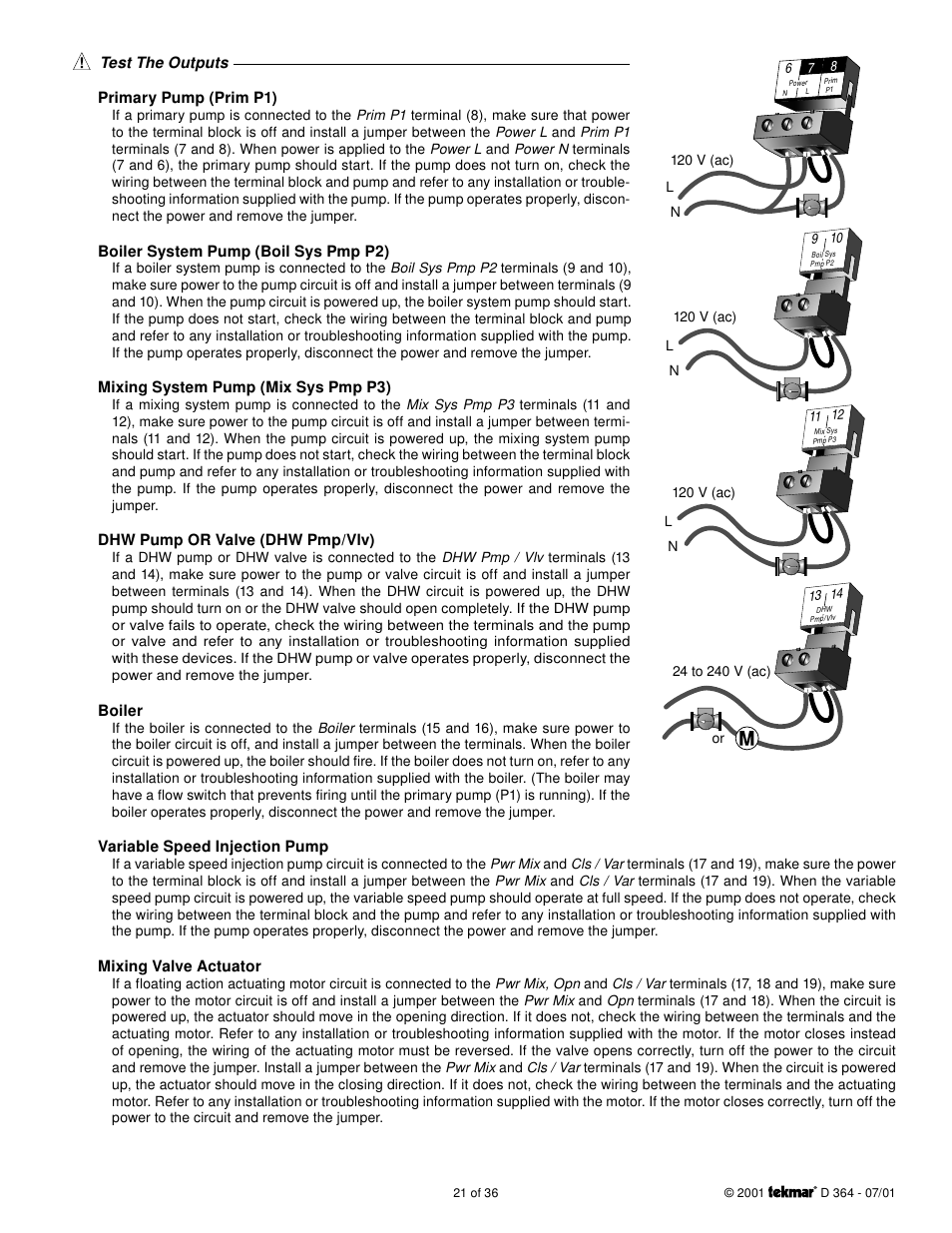 tekmar 364 Universal Reset Control Installation User Manual | Page 21 / 36