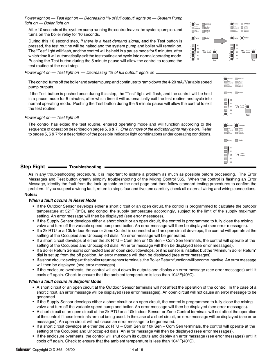 Step eight | tekmar 365 Mixing Control User Manual | Page 14 / 16