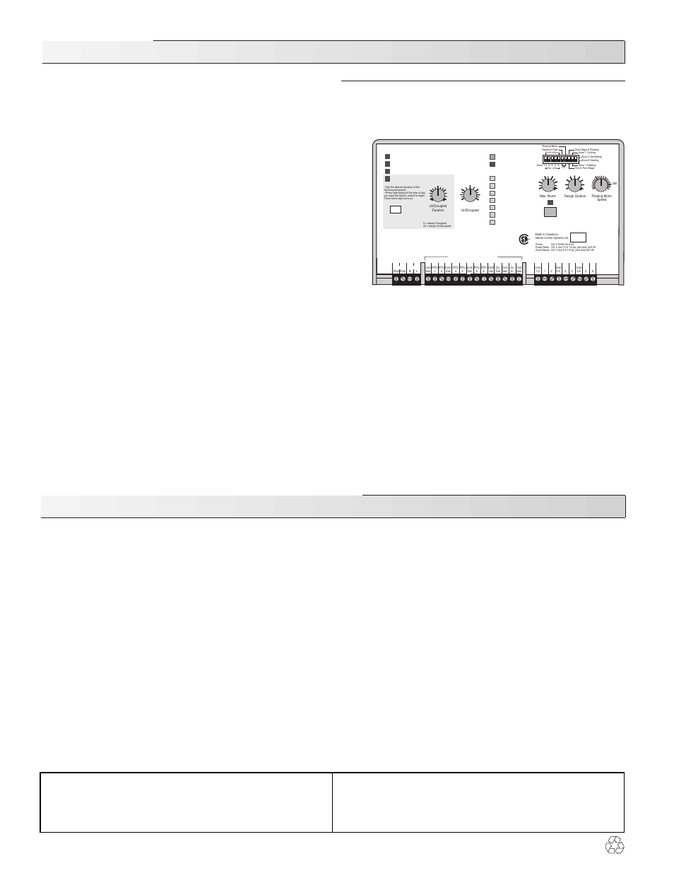 Technical data, Max. room, Design outdoor | Floating motor speed, Timer, Unocc. duration, Unoccupied, 24 hour, 1 event / day, 3 minute backup, 0 to 24 hours | tekmar 367 Zone Control User Manual | Page 16 / 16