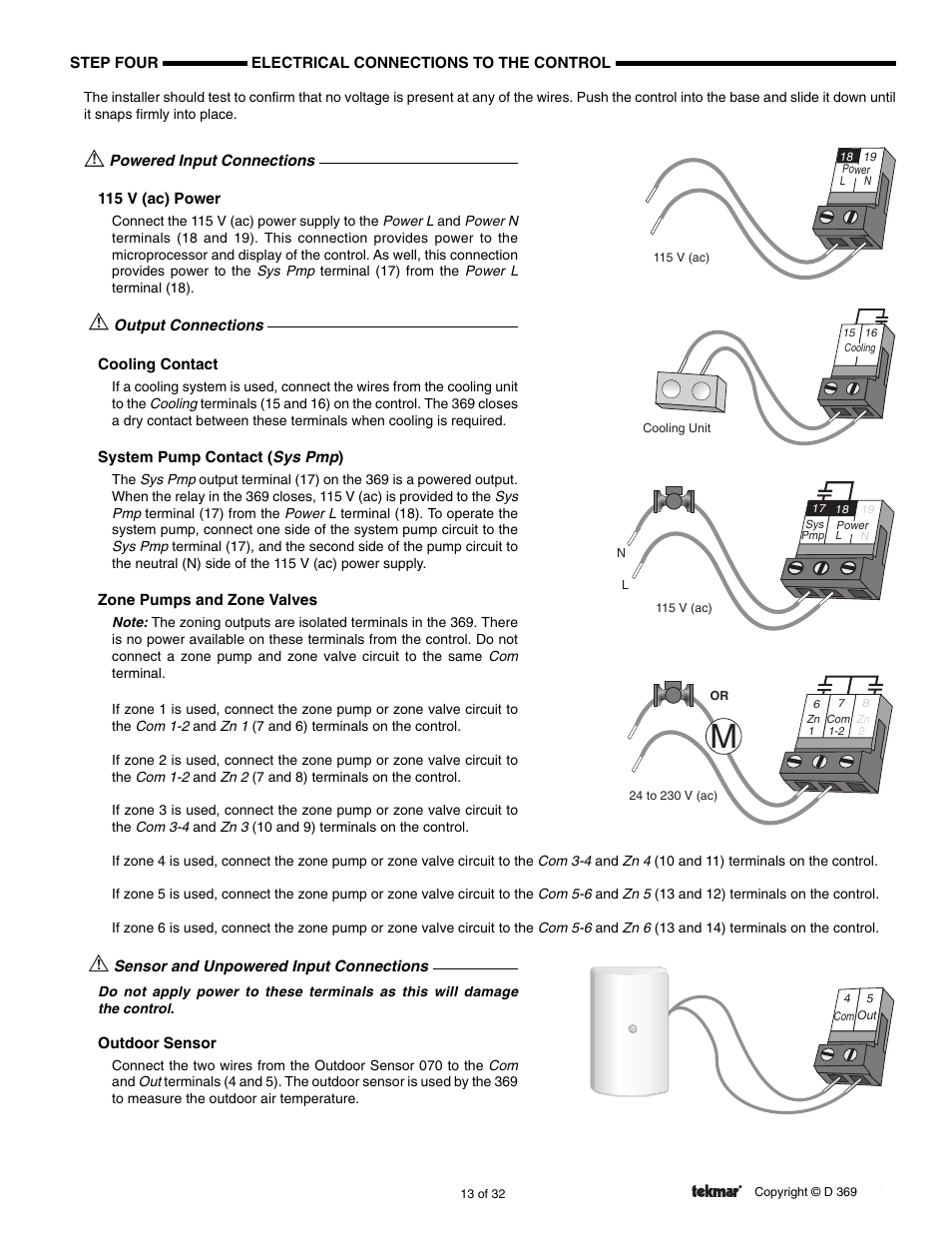 tekmar 369 Zone Control Installation User Manual | Page 13 / 32