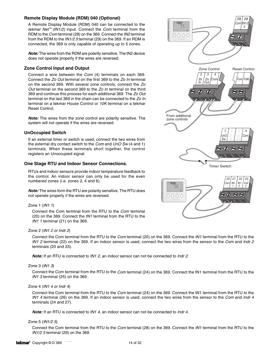 tekmar 369 Zone Control Installation User Manual | Page 14 / 32