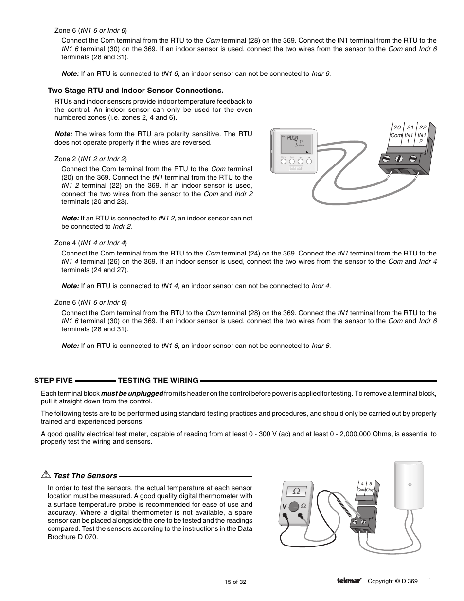 tekmar 369 Zone Control Installation User Manual | Page 15 / 32