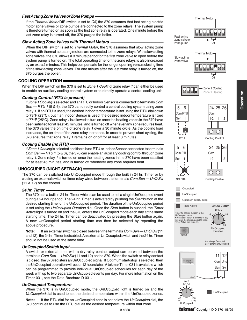 tekmar 370 House Control User Manual | Page 9 / 20