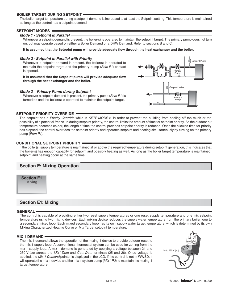 tekmar 374 Universal Reset Control User Manual | Page 13 / 36
