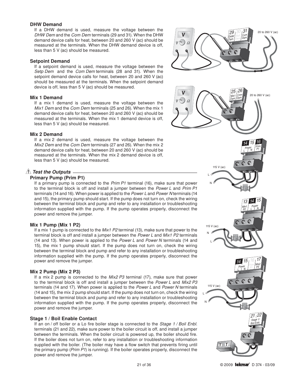 tekmar 374 Universal Reset Control User Manual | Page 21 / 36