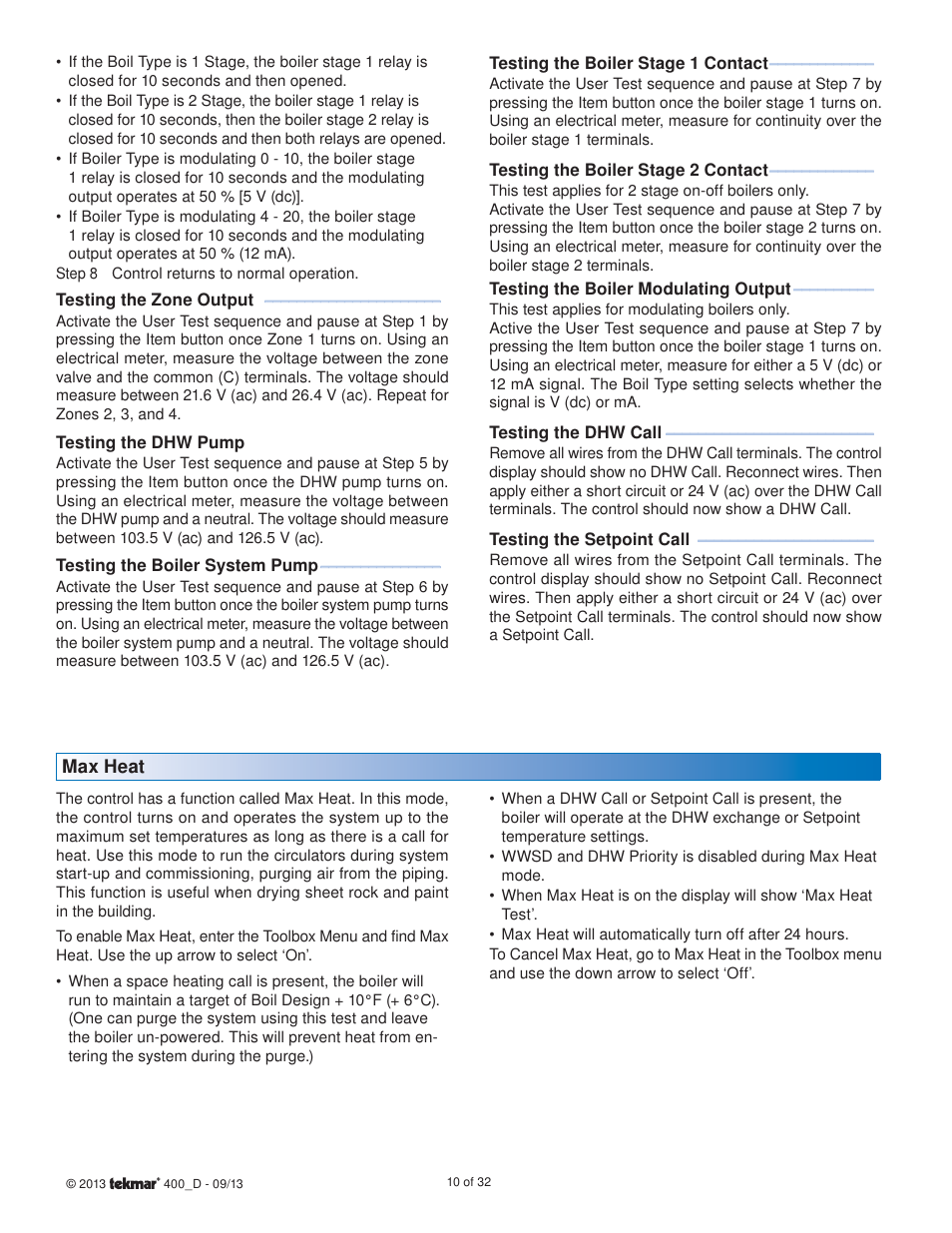tekmar 400 House Control Installation User Manual | Page 10 / 32