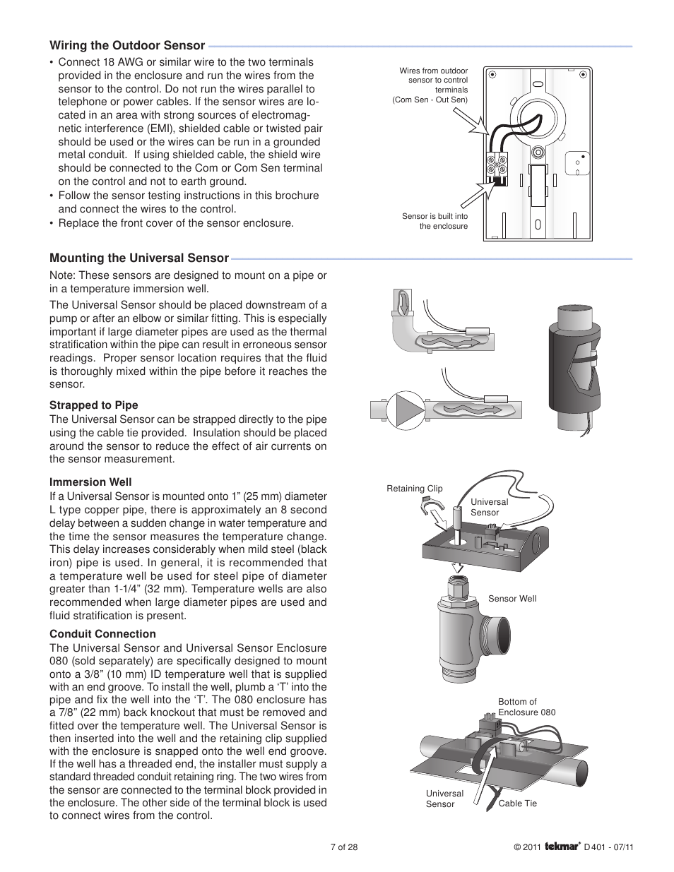 tekmar 401 House Control Installation User Manual | Page 7 / 28