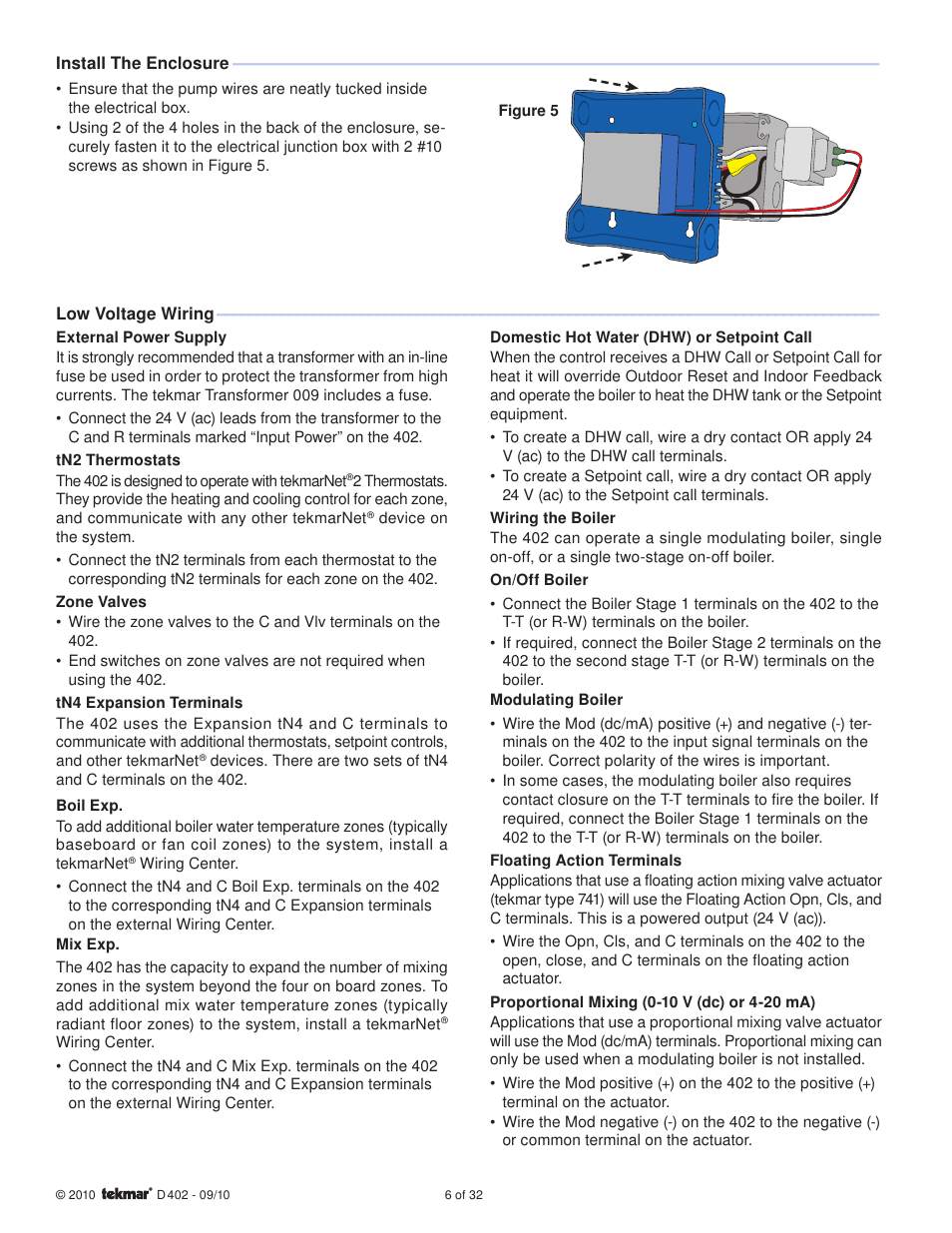 tekmar 402 House Control Installation User Manual | Page 6 / 32