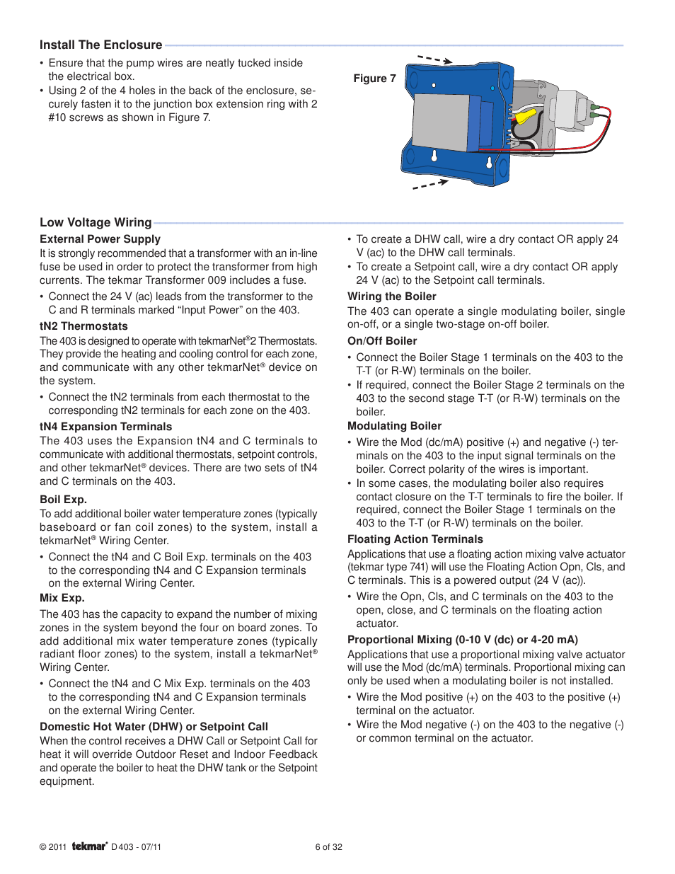 tekmar 403 House Control Installation User Manual | Page 6 / 32