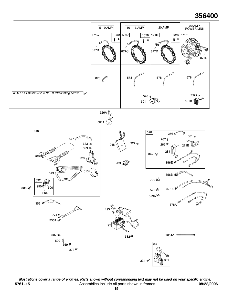 Briggs & Stratton 356400 User Manual | Page 15 / 26