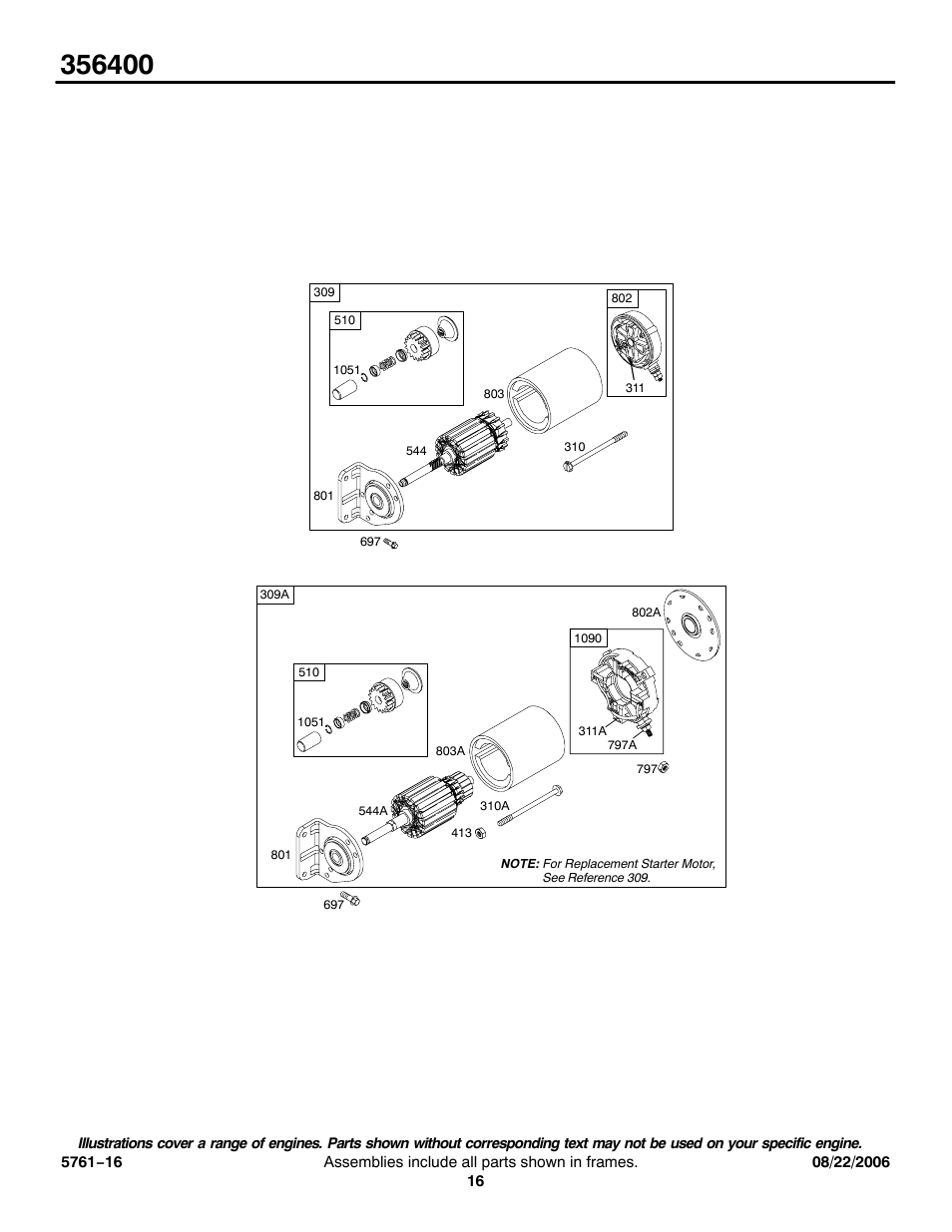 Briggs & Stratton 356400 User Manual | Page 16 / 26