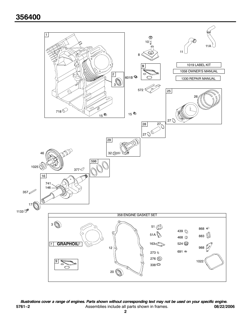 Briggs & Stratton 356400 User Manual | Page 2 / 26