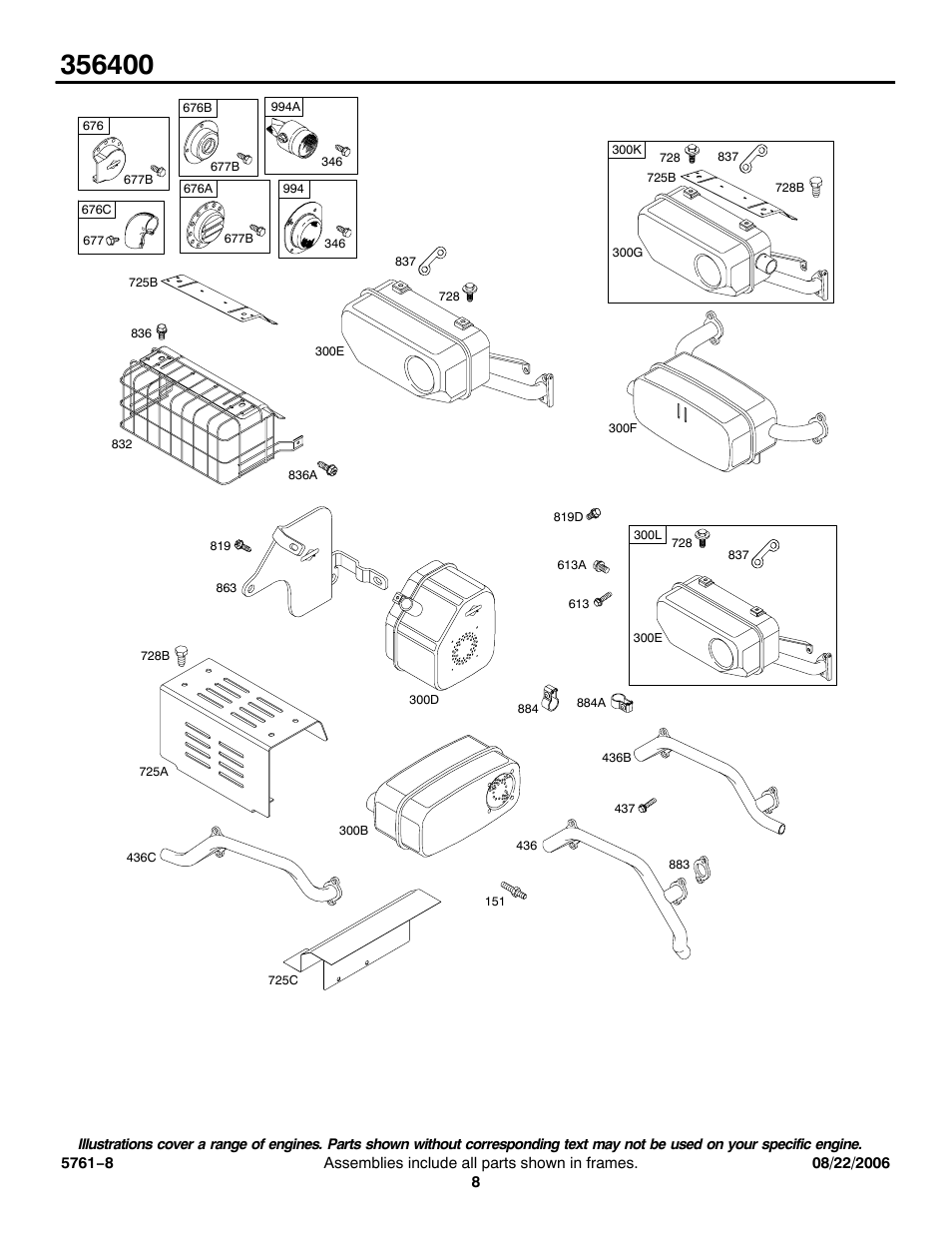 Briggs & Stratton 356400 User Manual | Page 8 / 26