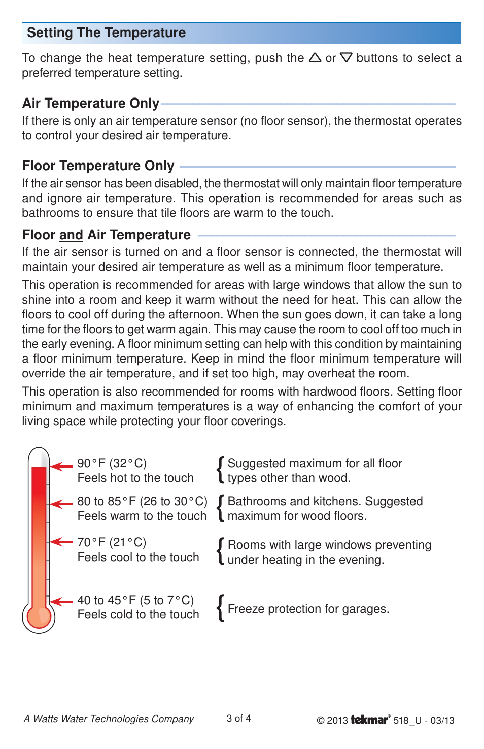 tekmar 518 Thermostat User Manuals User Manual | Page 3 / 4