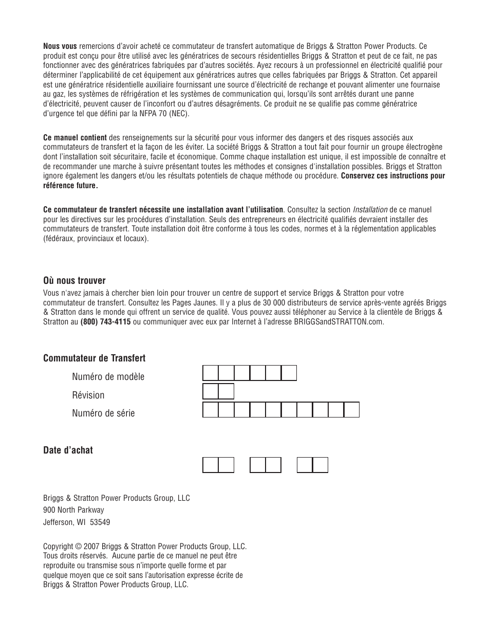 Briggs & Stratton Switch User Manual | Page 30 / 40