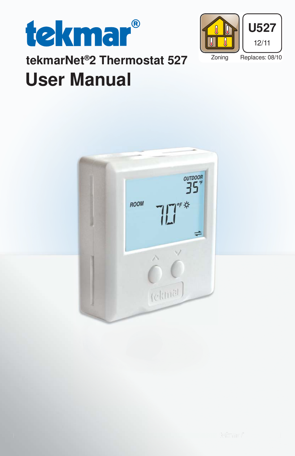 tekmar 527 Thermostat User Manuals User Manual | 8 pages