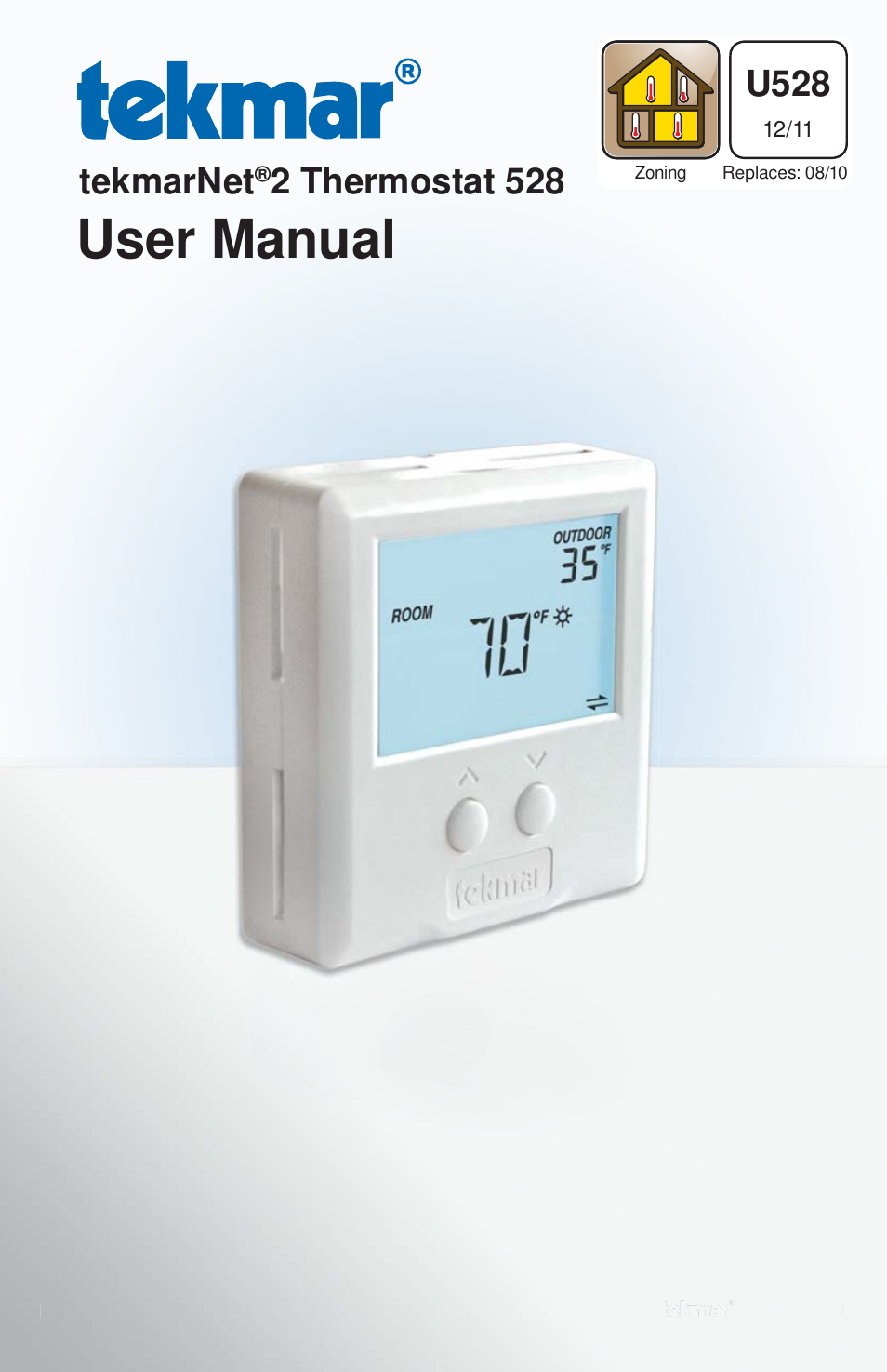 tekmar 528 Thermostat User Manuals User Manual | 12 pages