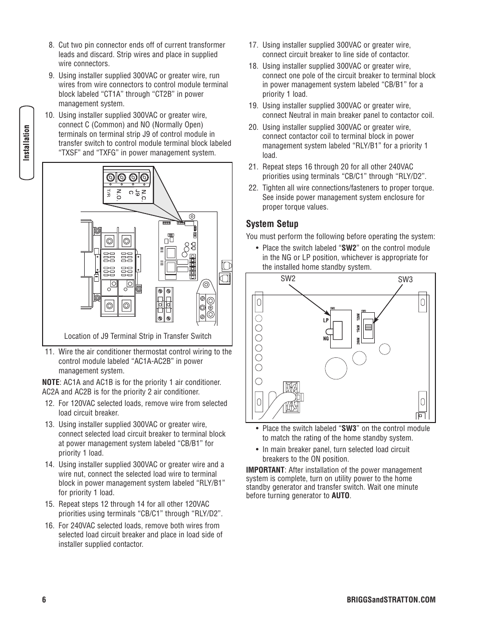 System setup, Configuración del sistema, Configuration du système | Briggs & Stratton 71013 User Manual | Page 8 / 44