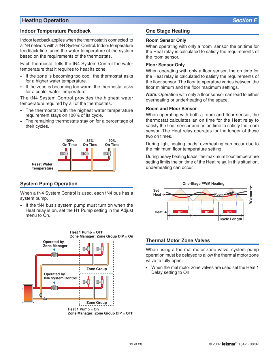 tekmar 542 Thermostat Installation User Manual | Page 19 / 28