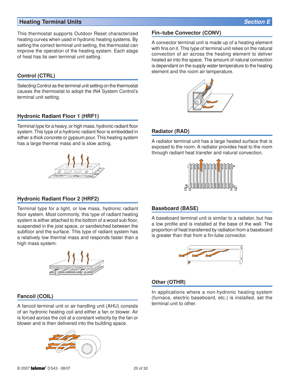 tekmar 543 Thermostat Installation User Manual | Page 20 / 32