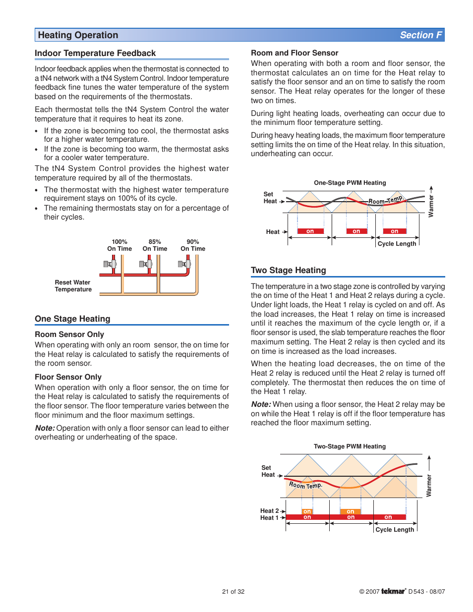 tekmar 543 Thermostat Installation User Manual | Page 21 / 32