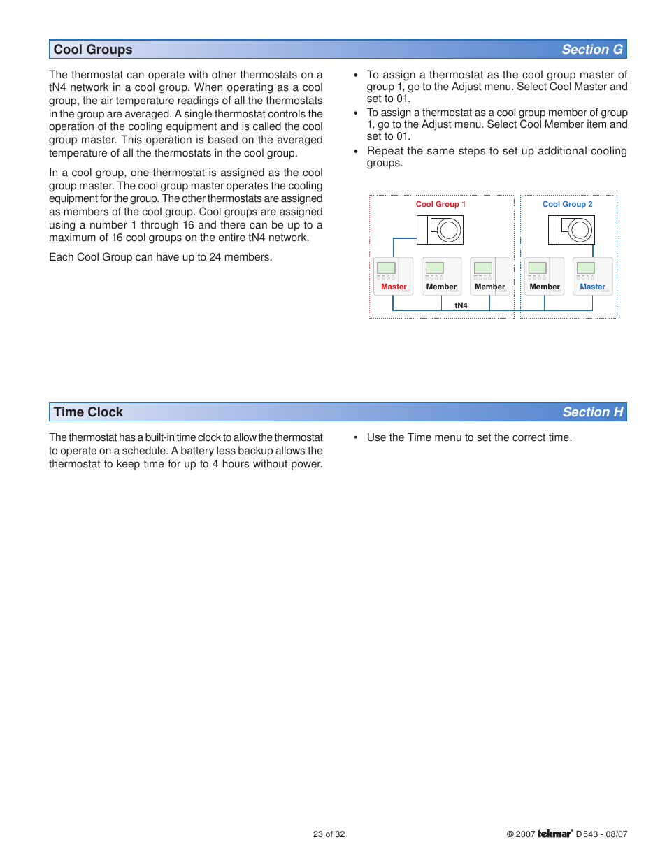 tekmar 543 Thermostat Installation User Manual | Page 23 / 32