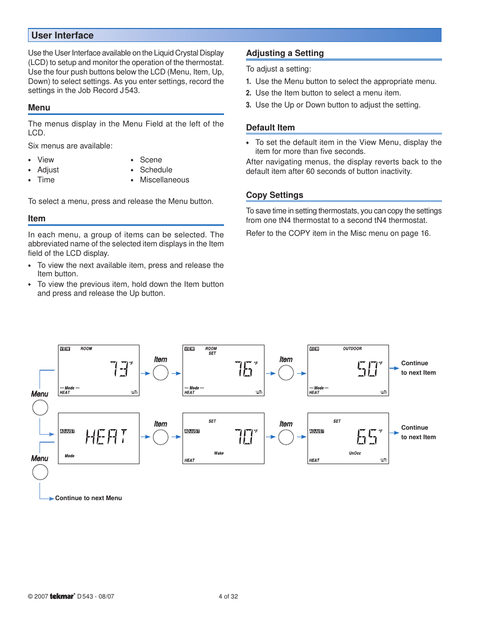 tekmar 543 Thermostat Installation User Manual | Page 4 / 32
