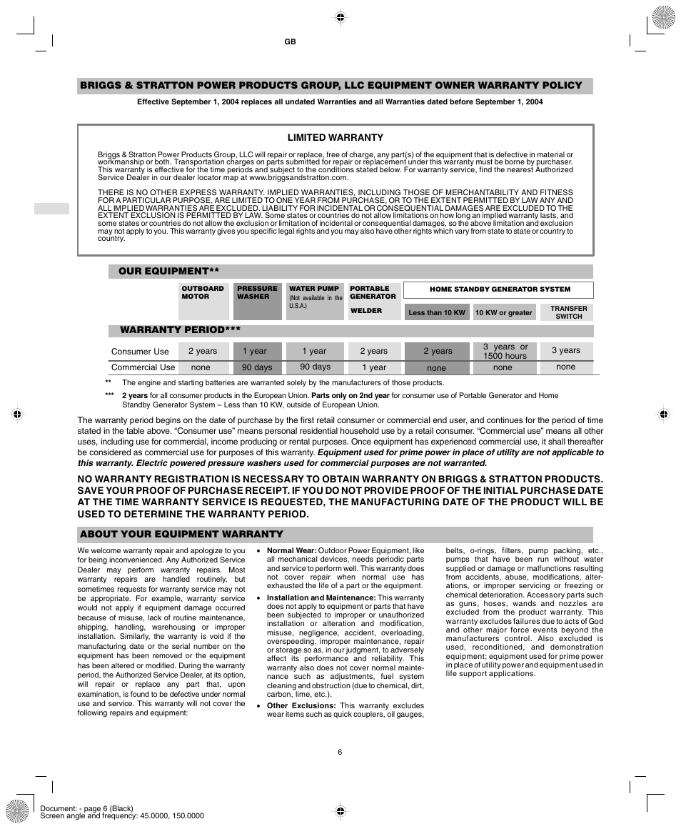 Briggs & Stratton AA0201-0101 User Manual | Page 8 / 24