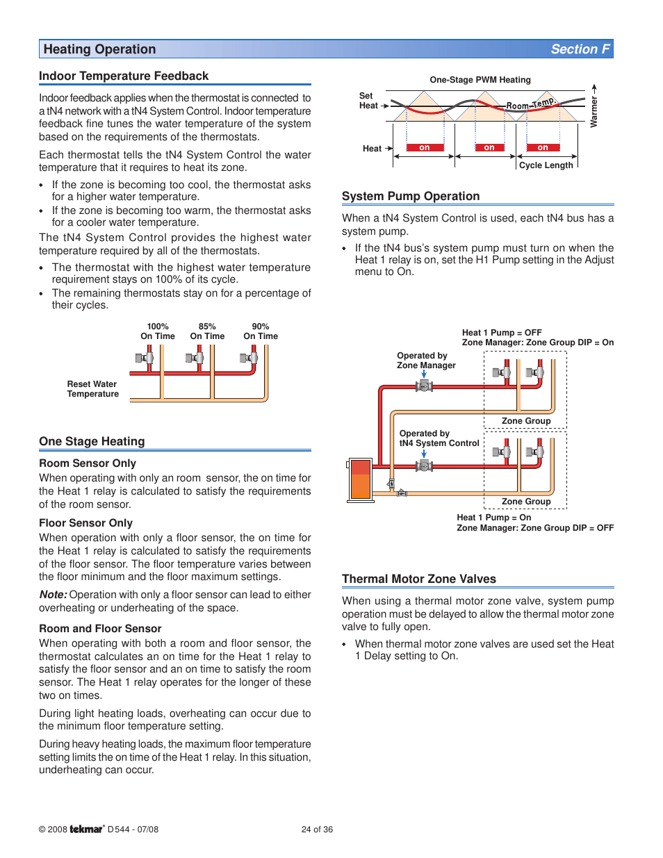 tekmar 544 Thermostat Installation User Manual | Page 24 / 36