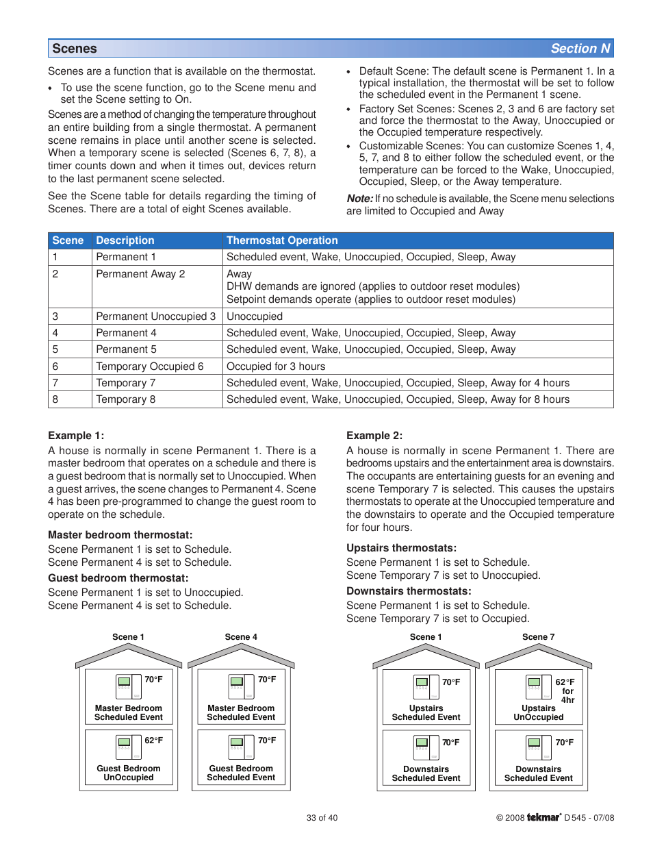 tekmar 545 Thermostat Installation User Manual | Page 33 / 40