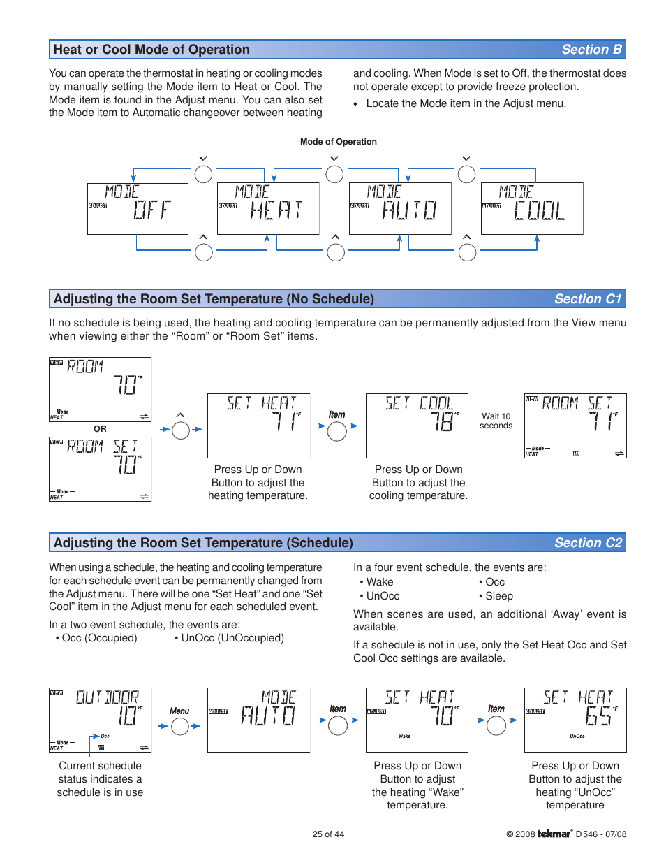 tekmar 546 Thermostat Installation User Manual | Page 25 / 44