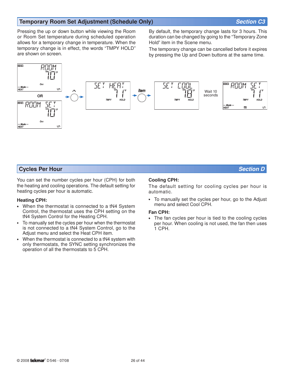 tekmar 546 Thermostat Installation User Manual | Page 26 / 44