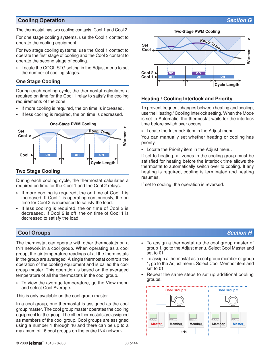 tekmar 546 Thermostat Installation User Manual | Page 30 / 44