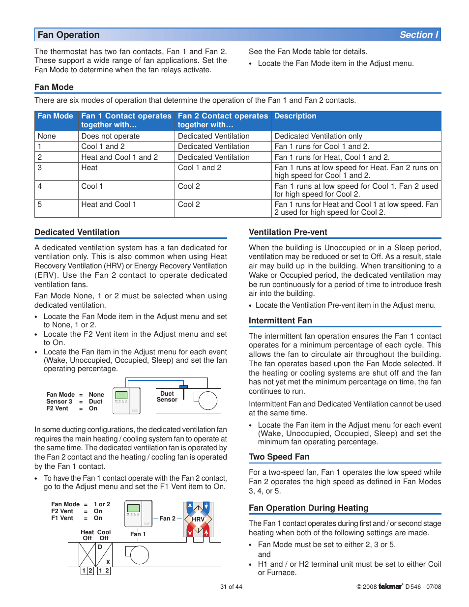 tekmar 546 Thermostat Installation User Manual | Page 31 / 44