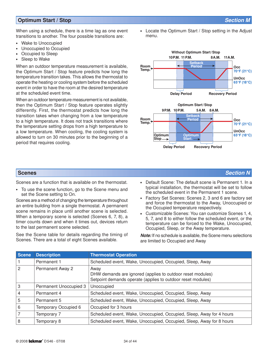 tekmar 546 Thermostat Installation User Manual | Page 34 / 44