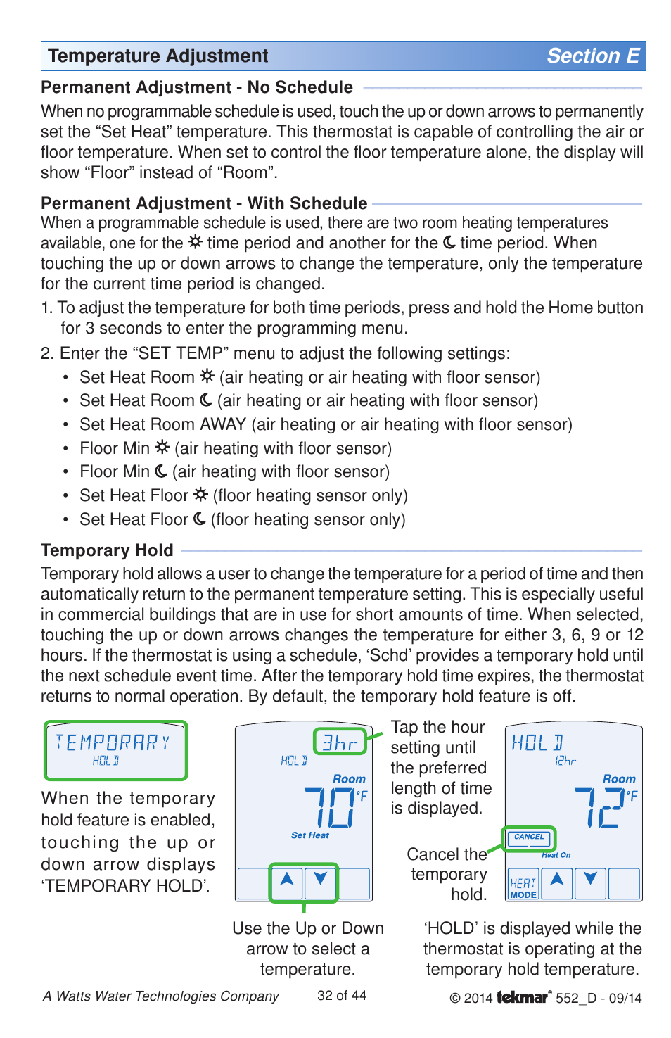 tekmar 552 Thermostat Installation User Manual | Page 32 / 44