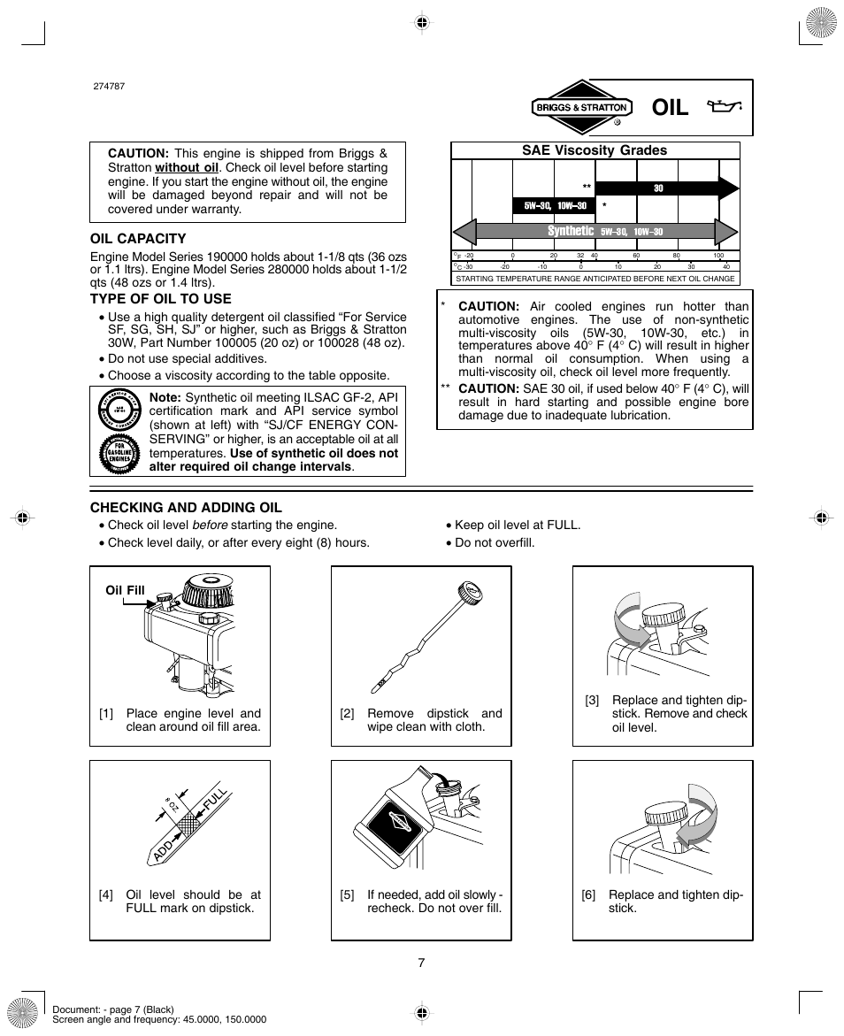 Briggs & Stratton 280000  EU User Manual | Page 7 / 20