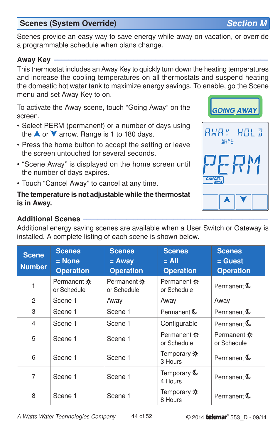 tekmar 553 Thermostat Installation User Manual | Page 44 / 52