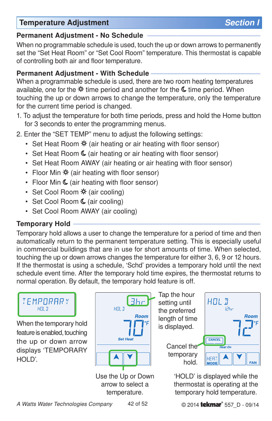 tekmar 557 Thermostat Installation User Manual | Page 42 / 52