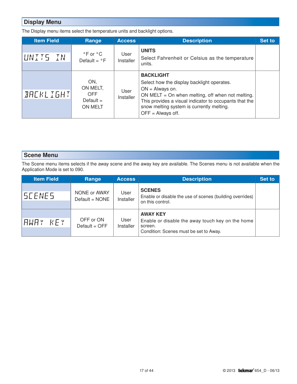 tekmar 654 Snow Melting Control Installation User Manual | Page 17 / 44