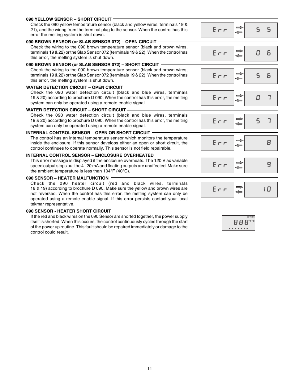 tekmar 662 Snow Detector & Melting Control User Manual | Page 11 / 12