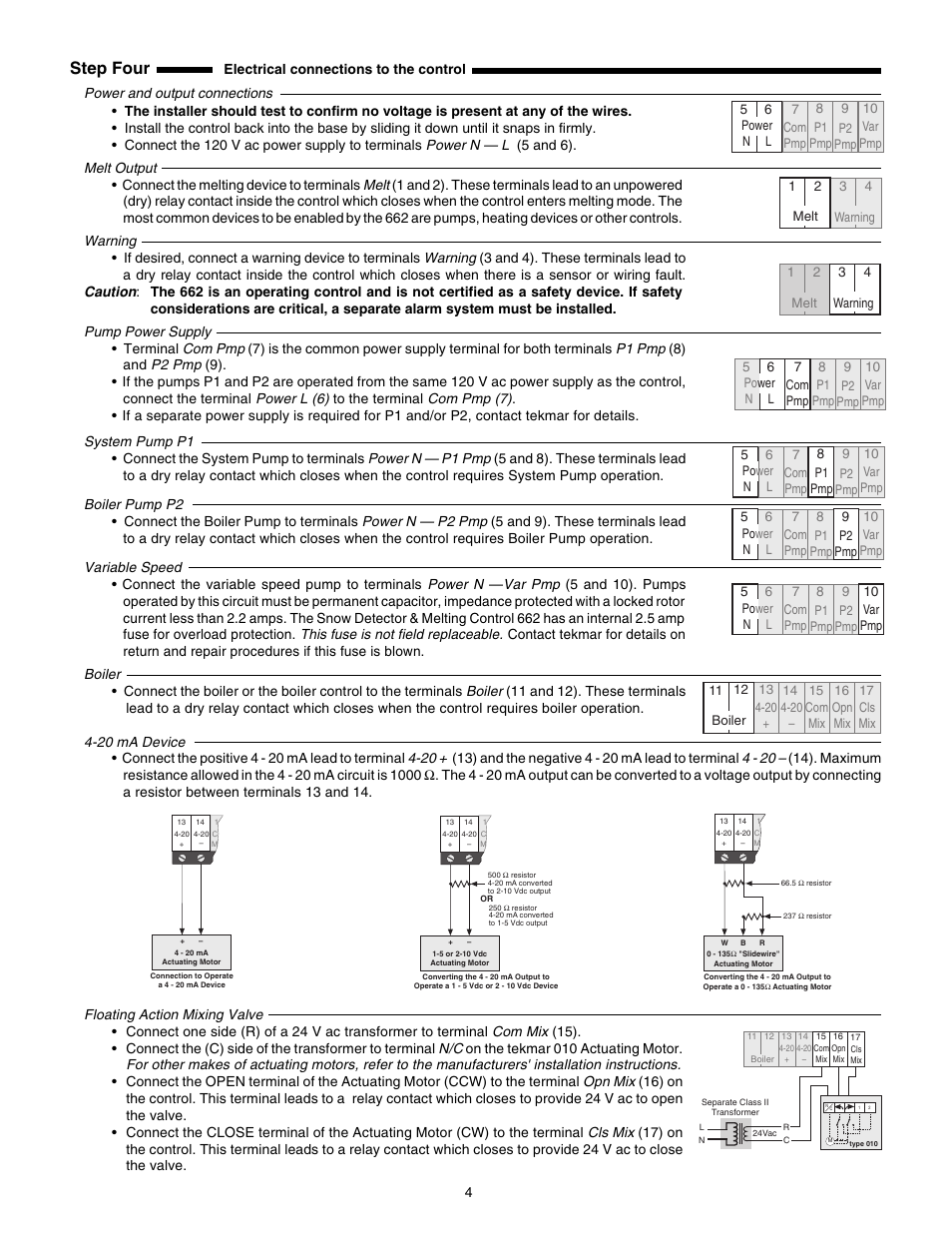 Step four | tekmar 662 Snow Detector & Melting Control User Manual | Page 4 / 12