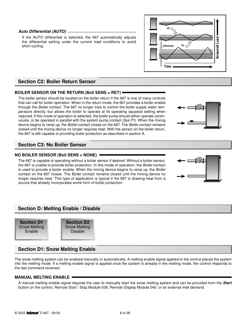 tekmar 667 Snow Detector & Melting Control User Manual | Page 8 / 28