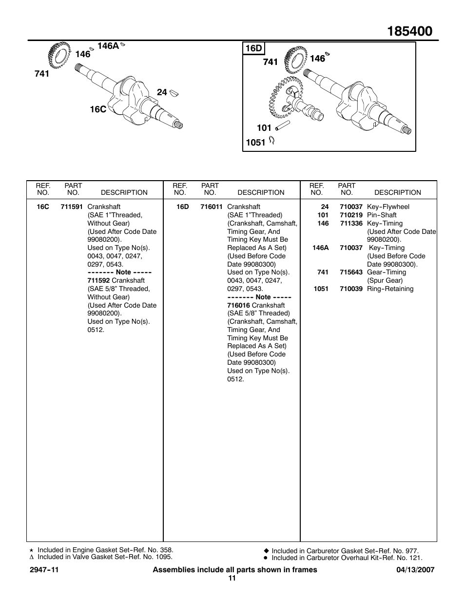 Briggs & Stratton 185400 User Manual | Page 11 / 34