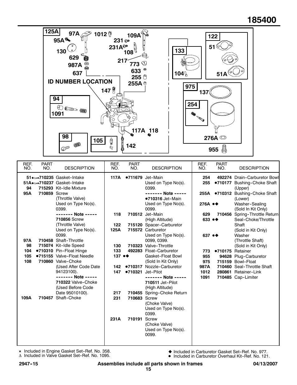 Briggs & Stratton 185400 User Manual | Page 15 / 34