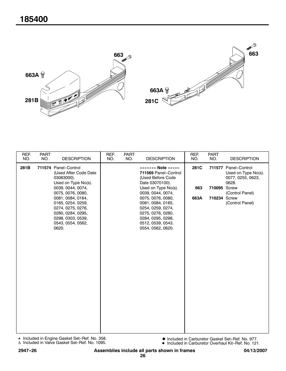 Briggs & Stratton 185400 User Manual | Page 26 / 34