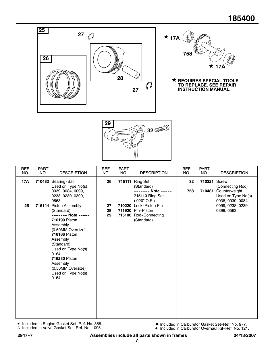 Briggs & Stratton 185400 User Manual | Page 7 / 34