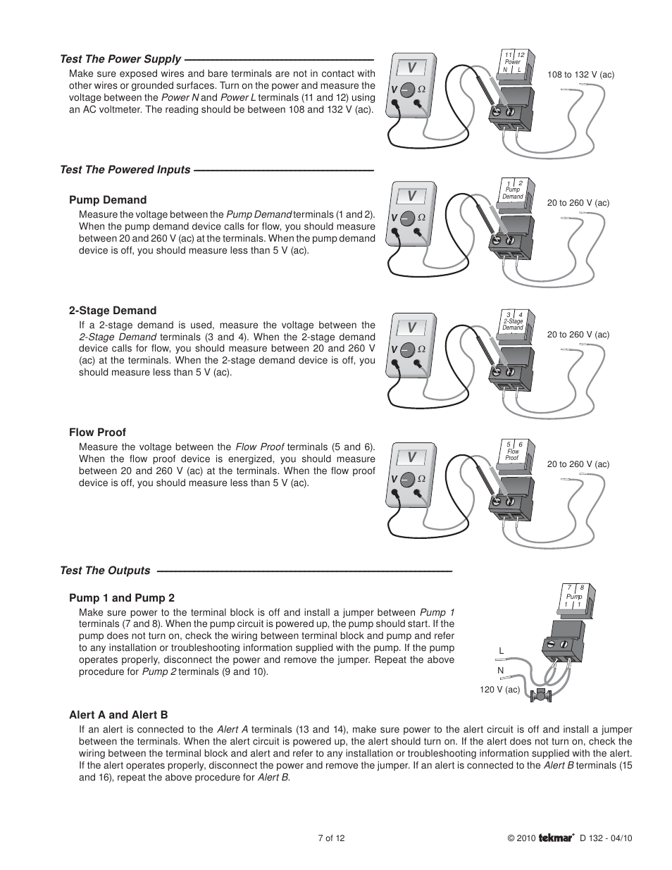 tekmar 132 Pump Sequencer User Manual | Page 7 / 12