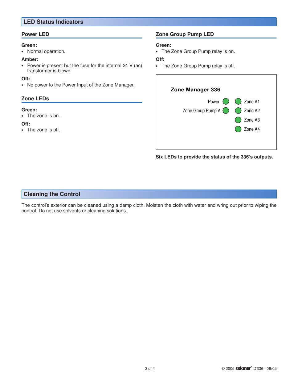 tekmar 336 Zone Manager User Manual | Page 3 / 4